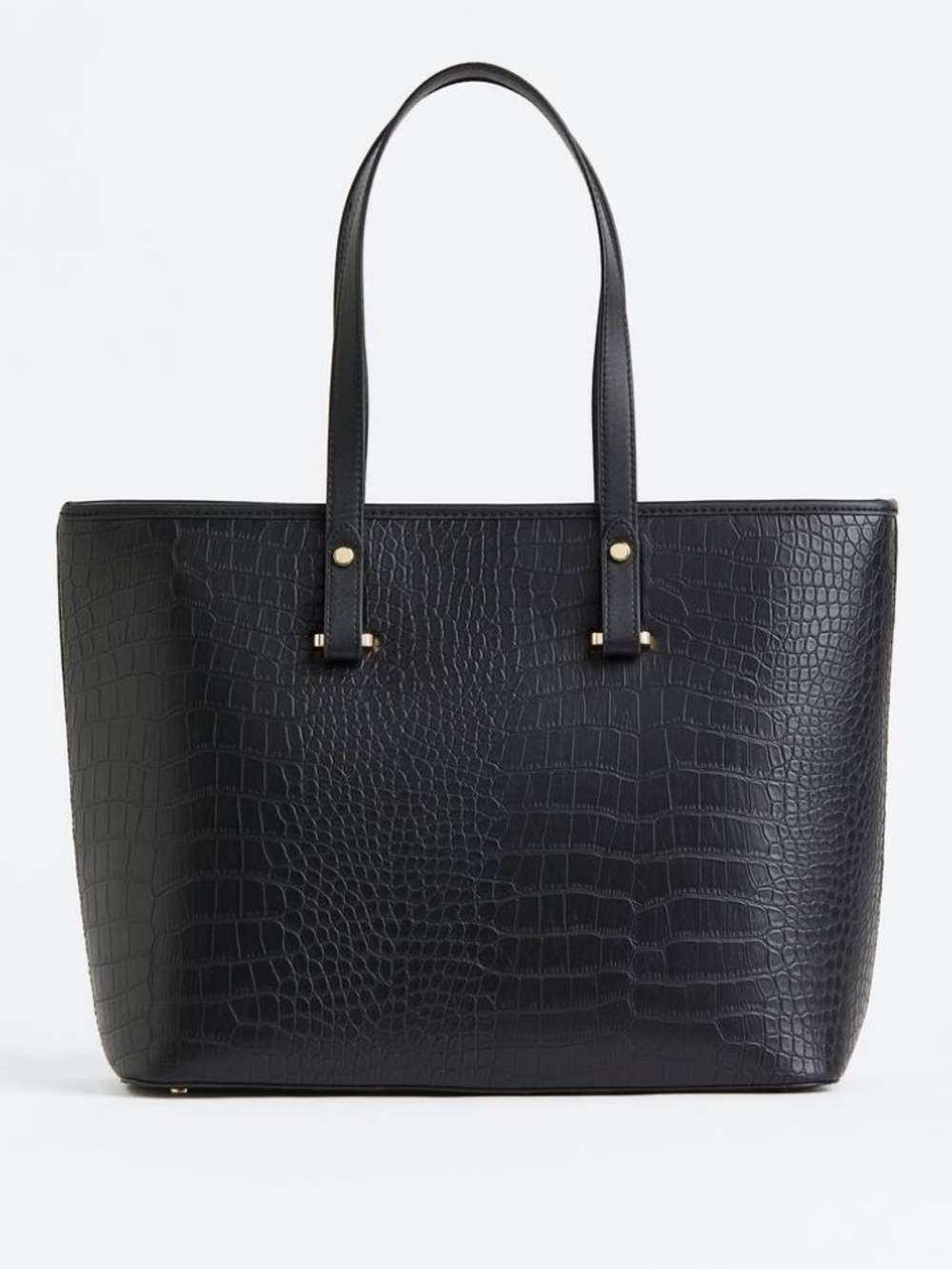 H&M Faux Leather Crocodile Shopper Tote Bag